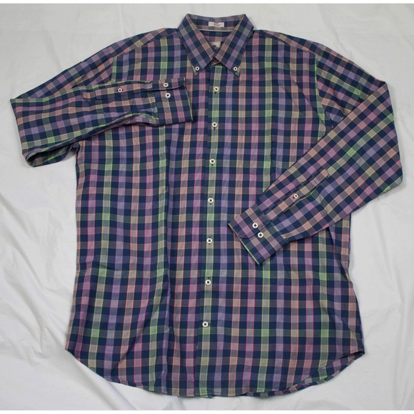 Peter Millar Mens Long Sleeve Button Front Shirt Size Large - Picture 1 of 8